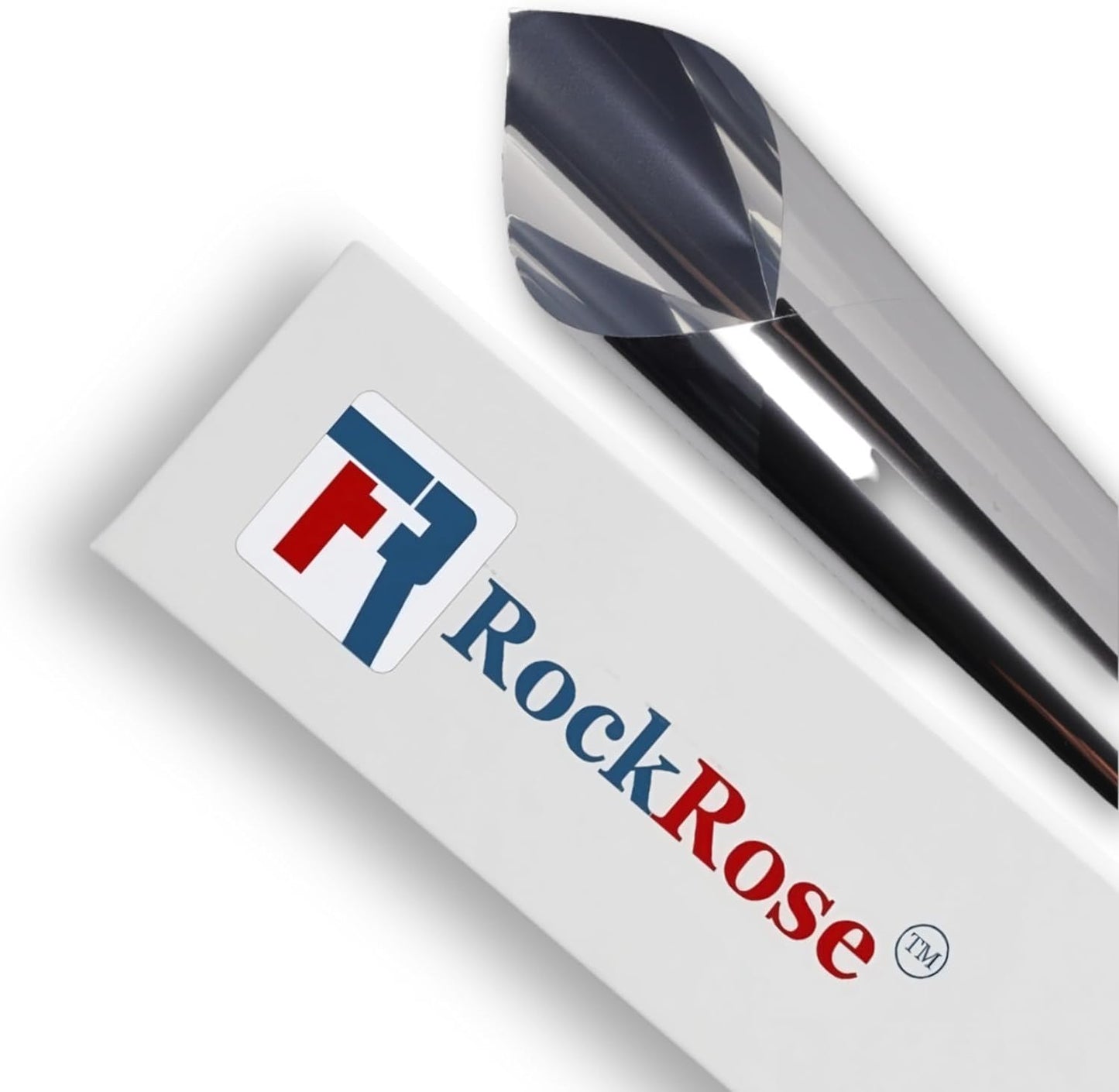 Rockrose Professional Window Tint for Home – One Way Privacy Window Film for Home Offices Heat Blocker Reflective Adhesive Mirror Tint with 99% UV Block – Silver 72in x 100FT