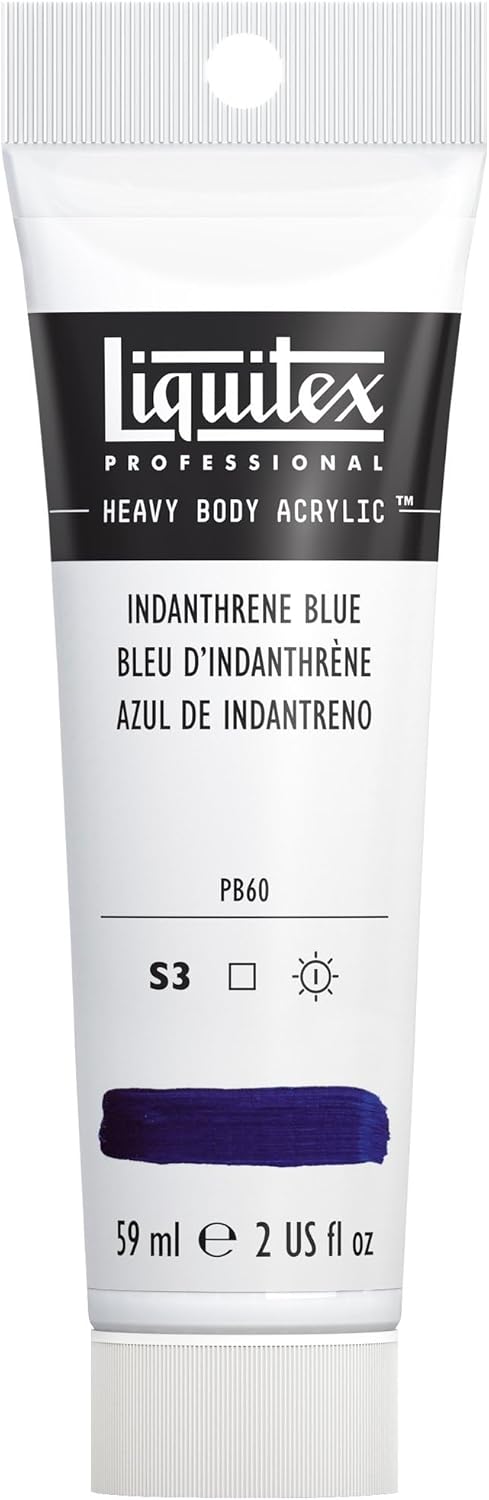Liquitex Professional Heavy Body Acrylic Paint, 2-oz (59ml) Tube, Indanthrene Blue