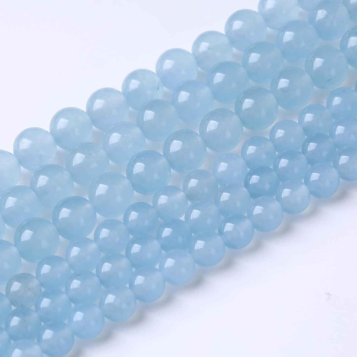 60PCS 6MM Natural Cyanihalite Loose Stone Beads for Jewelry Making DIY Energy Stone Healing Power Bracelet 15"