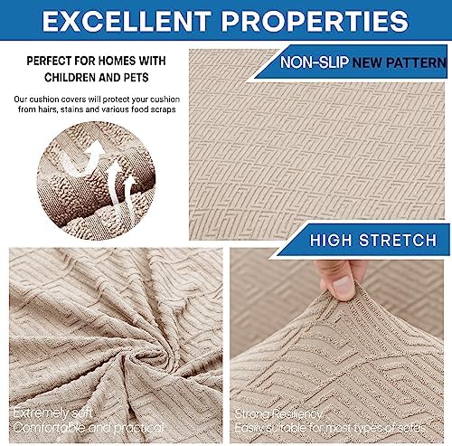XINEAGE 3-Piece Stretch Loveseat Sofa Cover, Washable Couch Covers - Image 5