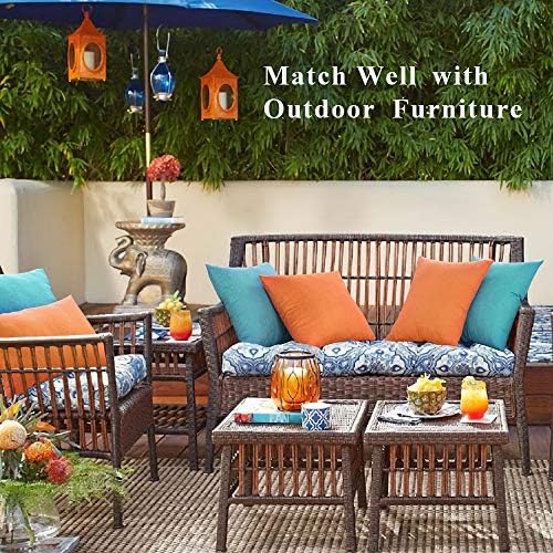 MIULEE Decorative Outdoor Pillow Covers Waterproof 20x20 Turquoise - Image 3
