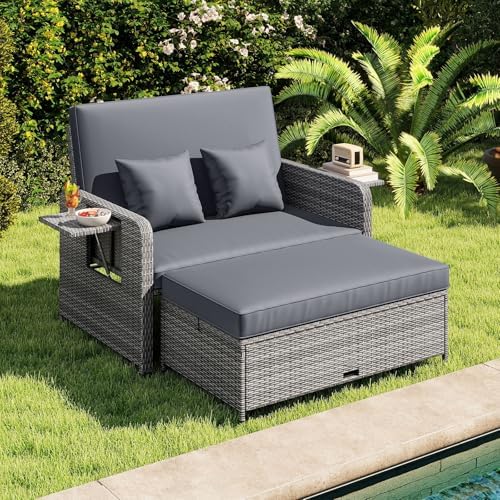 Tangkula Patio Rattan Daybed - Image 2