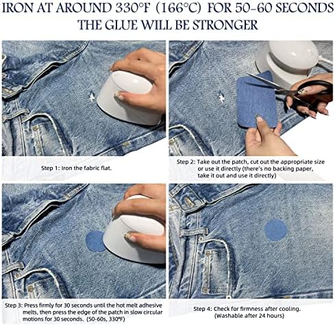 KING MOUNTAIN Iron-on Repair Patch 20 Pcs Pack, Denim Patches - Image 5