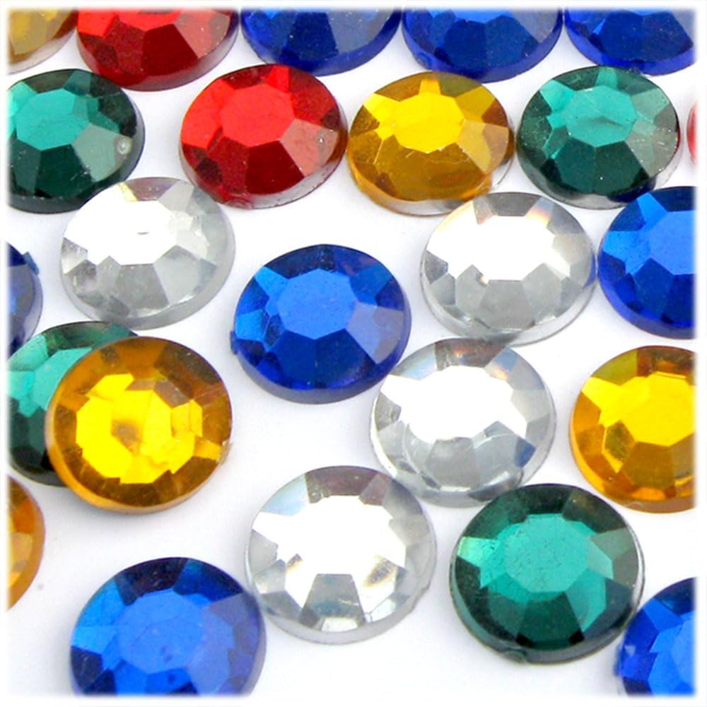 The Crafts Outlet 72pc Rhinestones Round 20mm - Multi Assortment