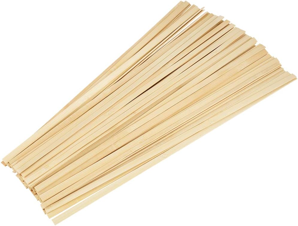 Pllieay 200 Pieces Bamboo Sticks Wood Extra Long Sticks for Crafting (15.7 Inches Length × 3/8 Inches Width)