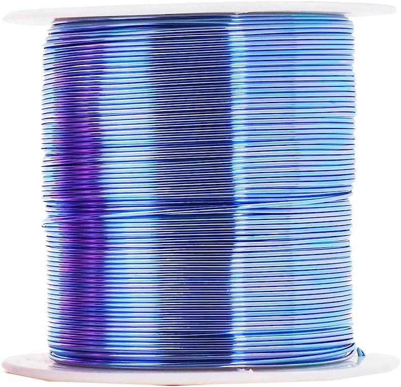 Mandala Crafts 22 Gauge Anodized Aluminum Craft Wire for Jewelry Making - 400 FT Colored Flexible Pastel Wire - Bendable for Bonsai Armature Crafting Sculpting