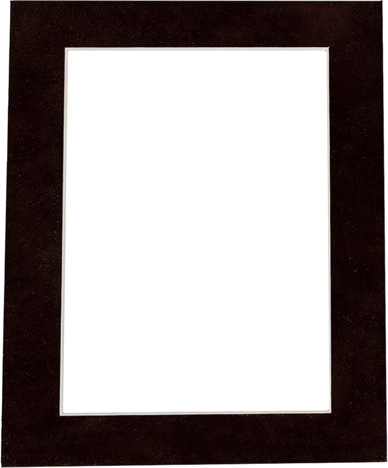 Pack of 25 Acid Free 8x10 Mats Bevel Cut for 5.5x8.5 Photos - Black Suede Precut Matboards With Backing Boards and Clear Photo Mat Bags For Pictures, Photos, Framing - 4-ply Thickness