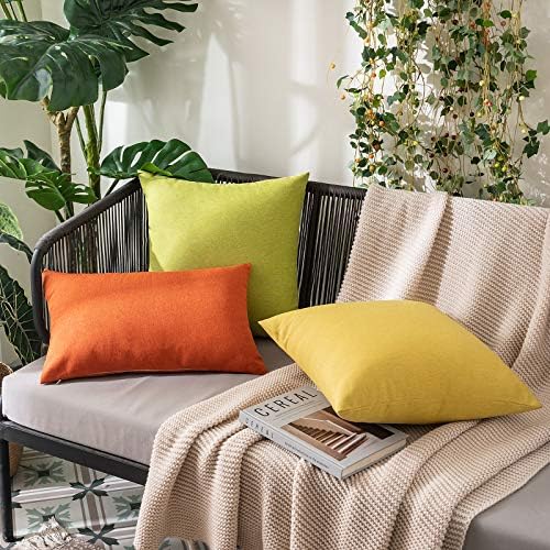 MIULEE Decorative Outdoor Pillow Covers Waterproof 16x16 Green - Image 4