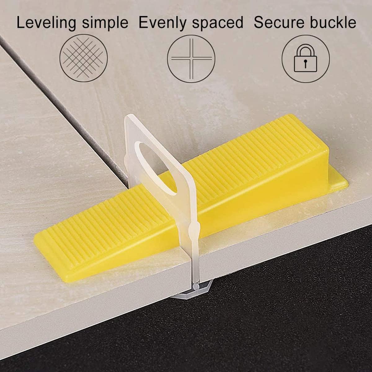 DGSL Tile Leveling System, 400-Piece Tile Spacers Clips 1/16 Inch Tile Tools, Tile Installation Tools for Professional Ceramic Tile and Stone Installation