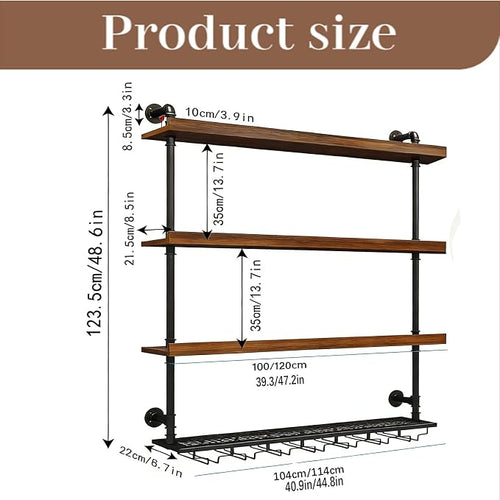 47.2in Wall Mounted Wine Rack - Image 2
