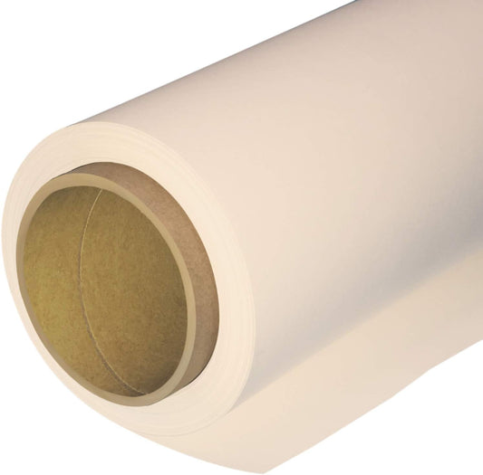 Seamless Photography Background Paper Roll, Cream Photo Paper Backdrop for Photography, Video and Streaming (107''x16' Ivorine)