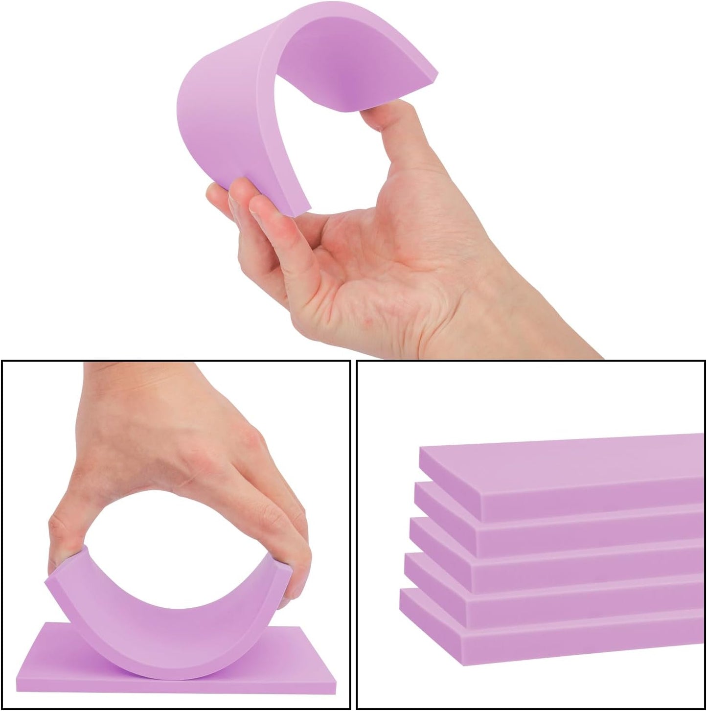 KUKLIPJIM 25 Pcs 4x6" Rubber Linoleum Stamp Carving Blocks for Printmaking, Artists, Crafts and More (Light Purple)