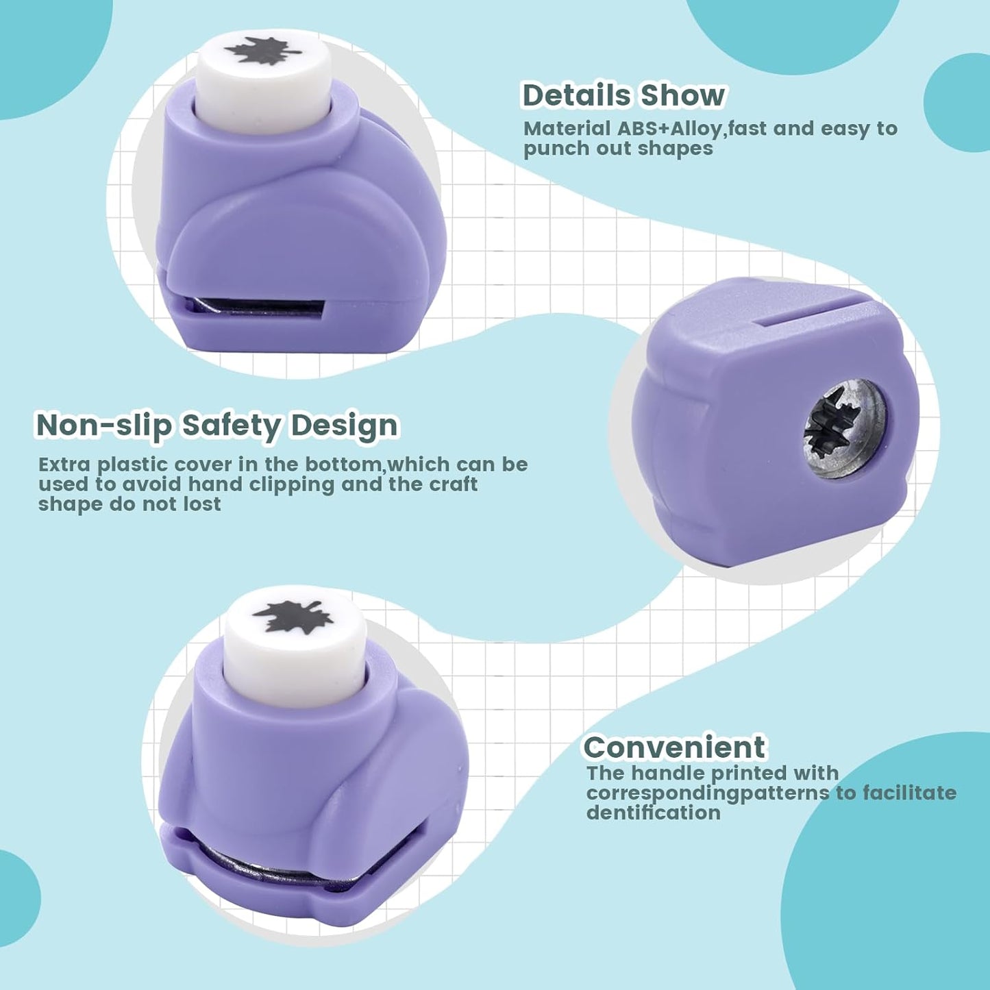 LOVEINUSA 10 Pack Multicolored Shape Paper Hole Punch Craft Set for DIY Crafting, Scrapbooking, Handmade Greeting Cards, Photo Albums, Mini Cutter Nail, and Festival Cards Projects