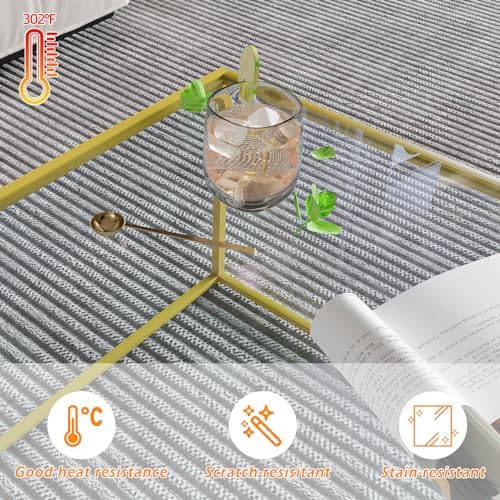 Glass Coffee Table Modern Center Table, Minimalist Coffee Table Sofa Side Tea - Image 4