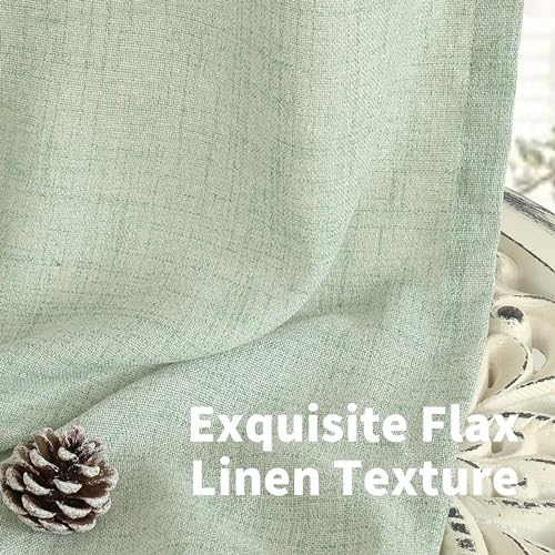 YoungsTex Sage Green Linen Curtains - Image 4