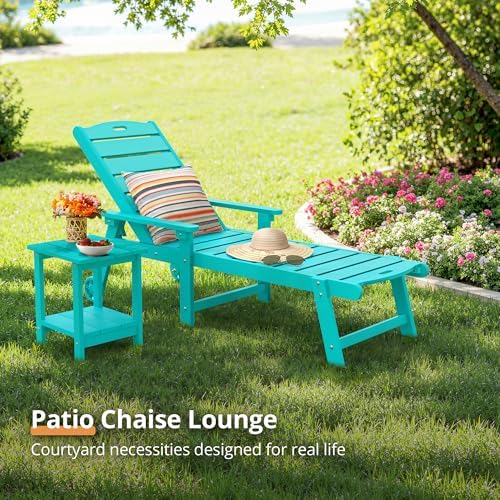 LUE BONA Outdoor Chaise Lounge, 5-Position - Image 5