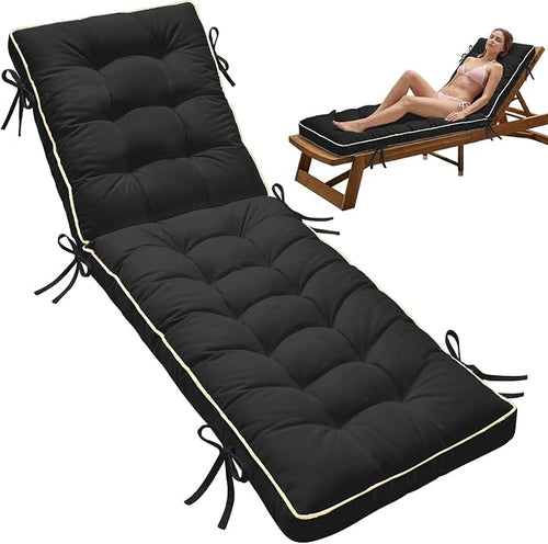 72x21 Inch Folding Chaise Lounge Cushion Quick Dry by AMCATON
