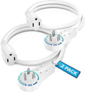 Maximm Cable 0.5 Feet 14Awg 360° Rotating Flat Plug Extension Cord/Wire by MaximmCable