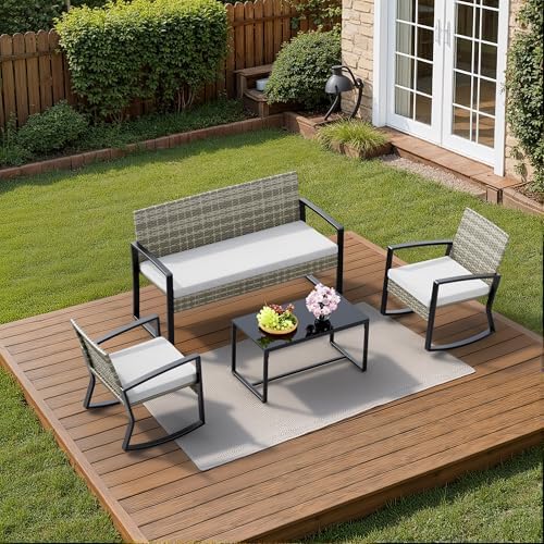 Ahomly 4 Piece Outdoor Furniture Set - Image 6