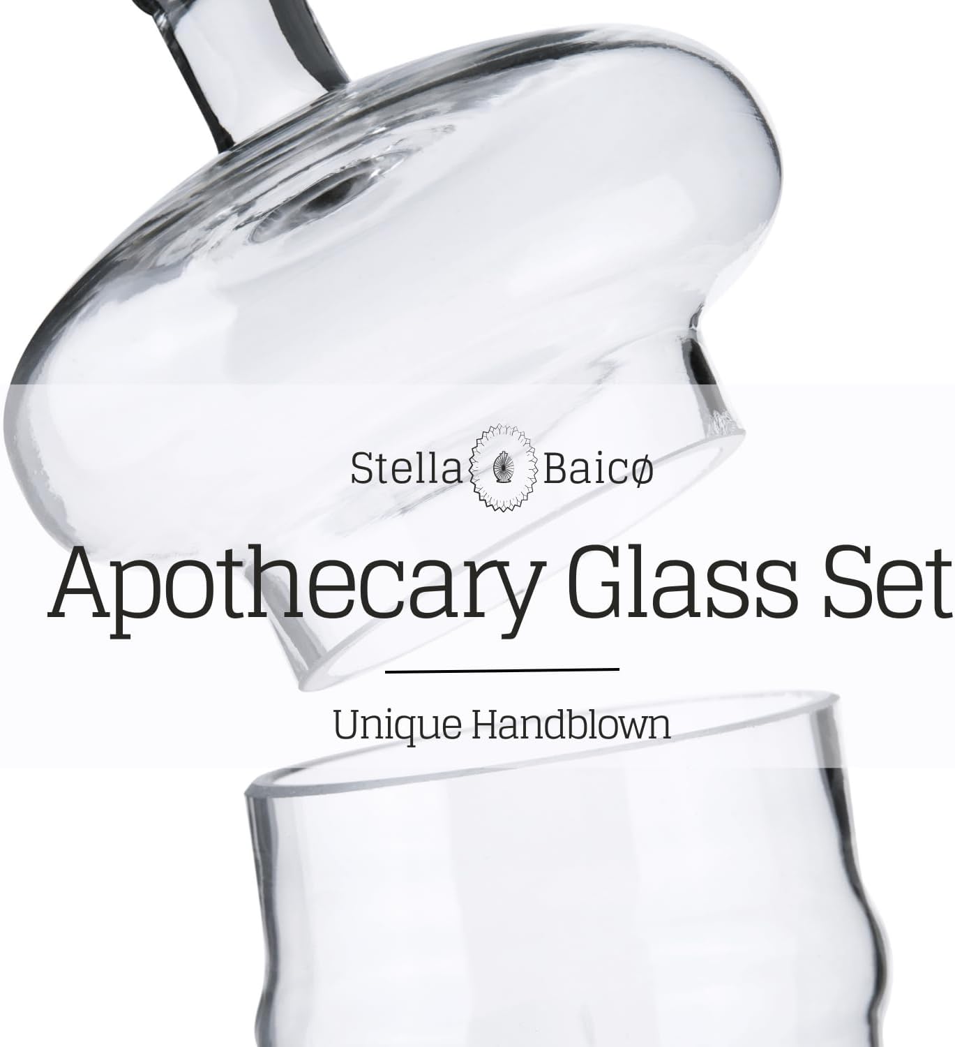 3-Pack Glass Apothecary Jars with Lids – Decorative Candy Storage Containers for Wedding, Buffet, Kitchen (H: 9", 12.5", 14")