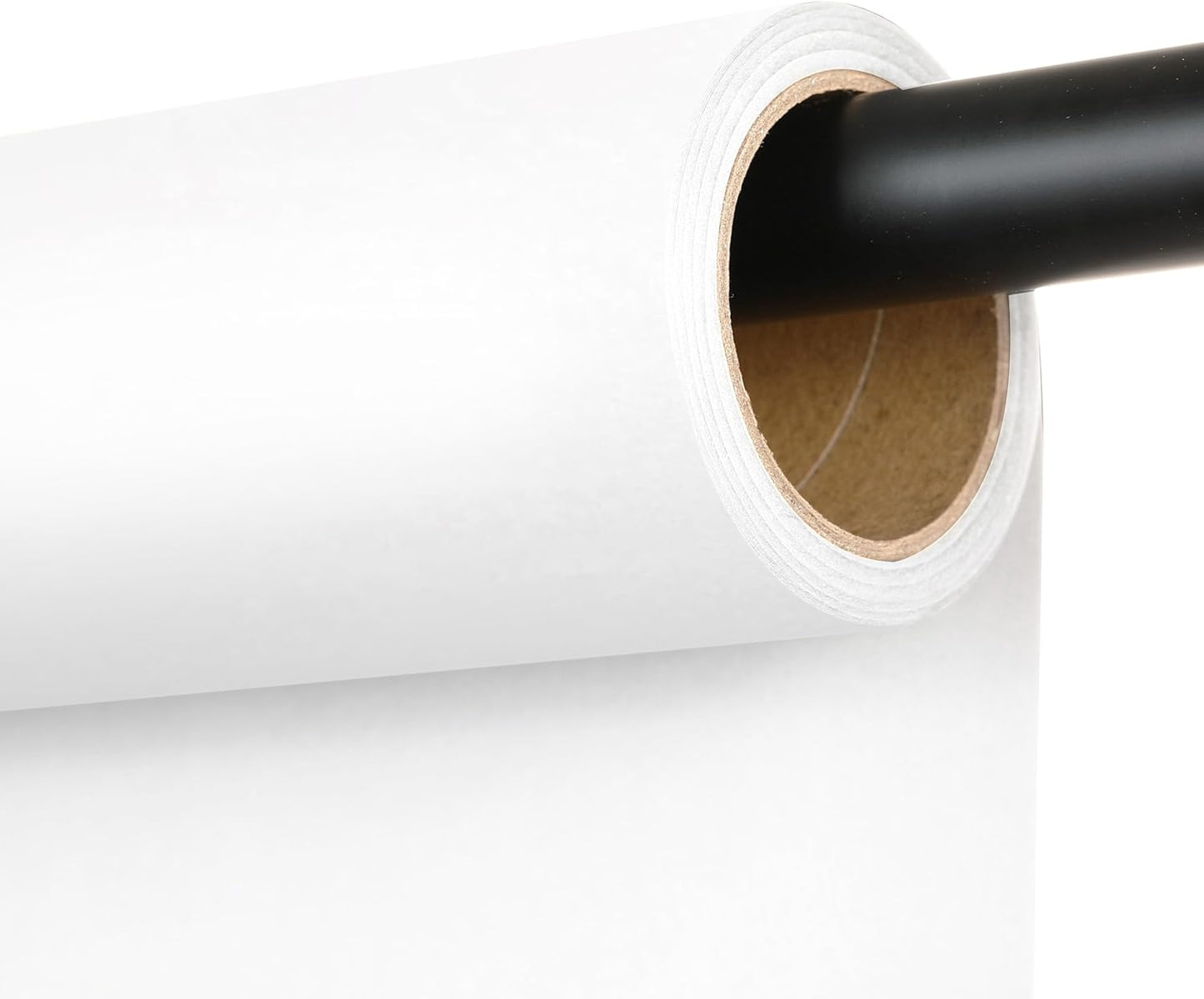Seamless Photography Background Paper Roll, Blue Photo Paper Backdrop for Photography, Video and Streaming (Artic White, 107" x32')