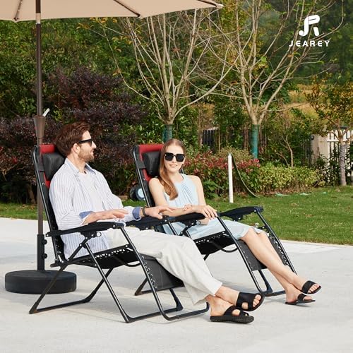 JEAREY Zero Gravity Chair, Oversized Padded Recliner - Image 4