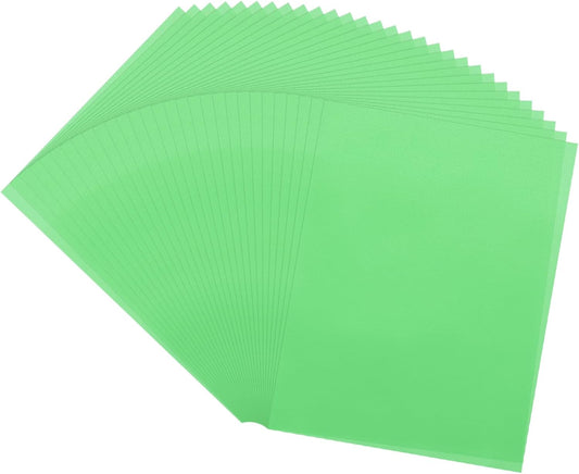 MECCANIXITY 60 Sheet Colored Vellum Paper 8.5" x 11", 100gsm Translucent Printable Vellum Sheets for Printing Wedding Invitations Inkjet Laser Printer, Green