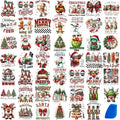 ZMRU 48 Sheets Vintage Christmas Rub On Transfers by ZMRU