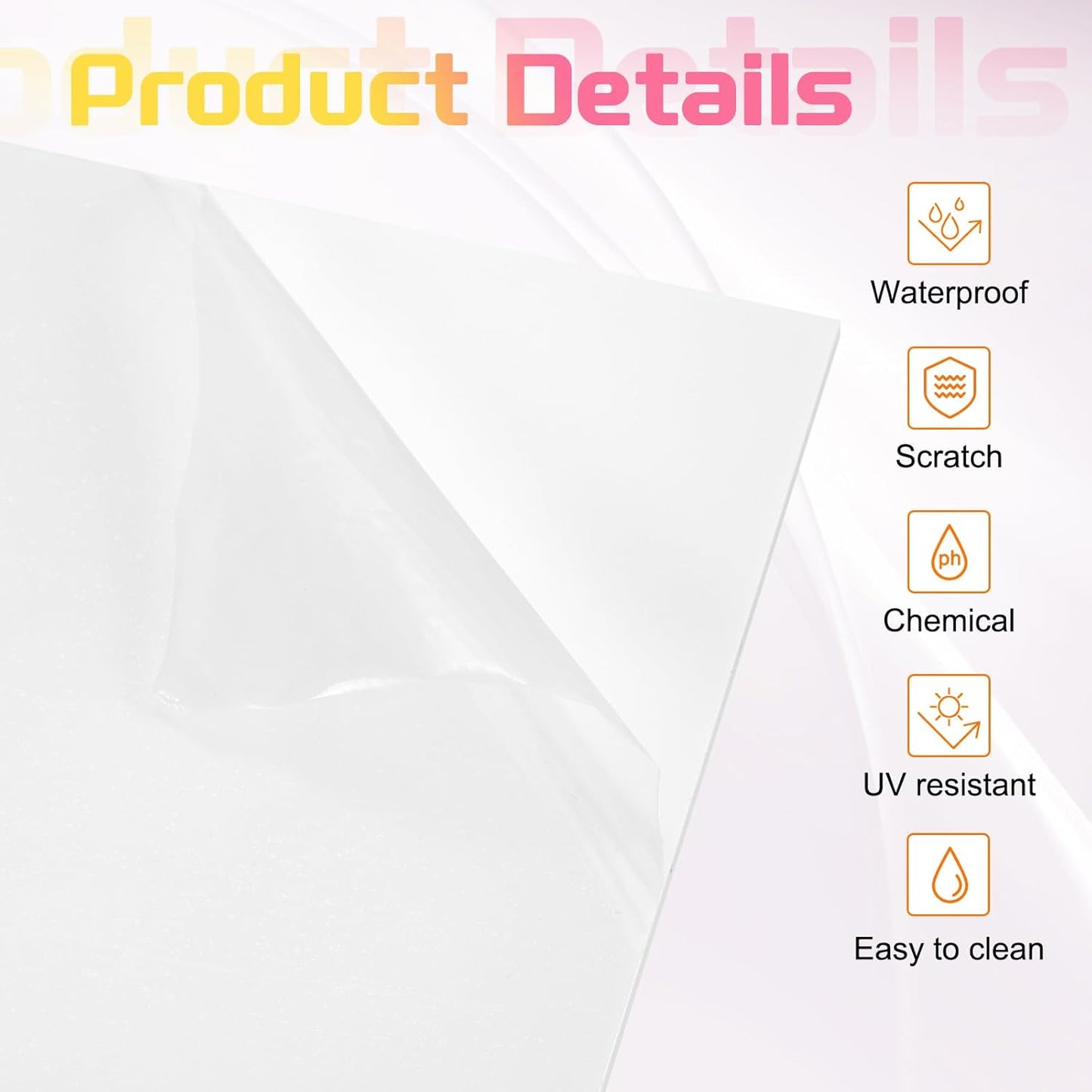 uxcell 2Pcs Acrylic Sheets 12x8 Inch Acrylic Panel 1/8 Inch-3mm Plastic Board for Picture Frames Sign Holders DIY Display Projects Craft, White
