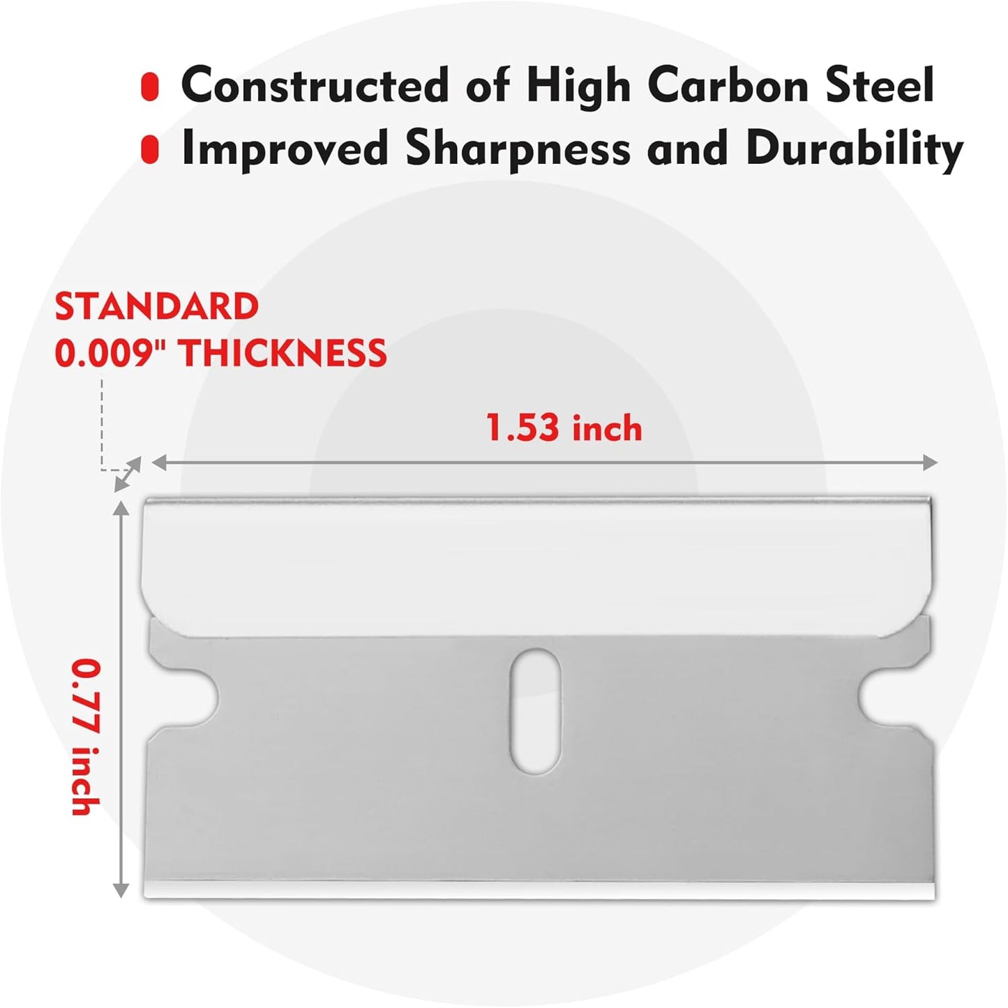 WORKPRO 100-Pack Single Razor Edge Blades, Industrial Scraper Razor Blades, High Carbon Steel One Edge Razor Blades