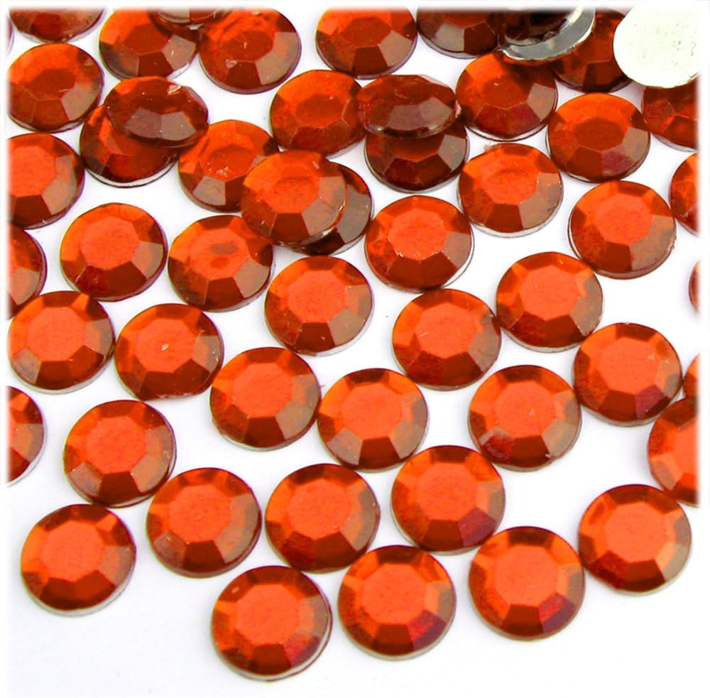 The Crafts Outlet 144pc Rhinestones Round 10mm - Flatback Hot Pink or Rose HPK