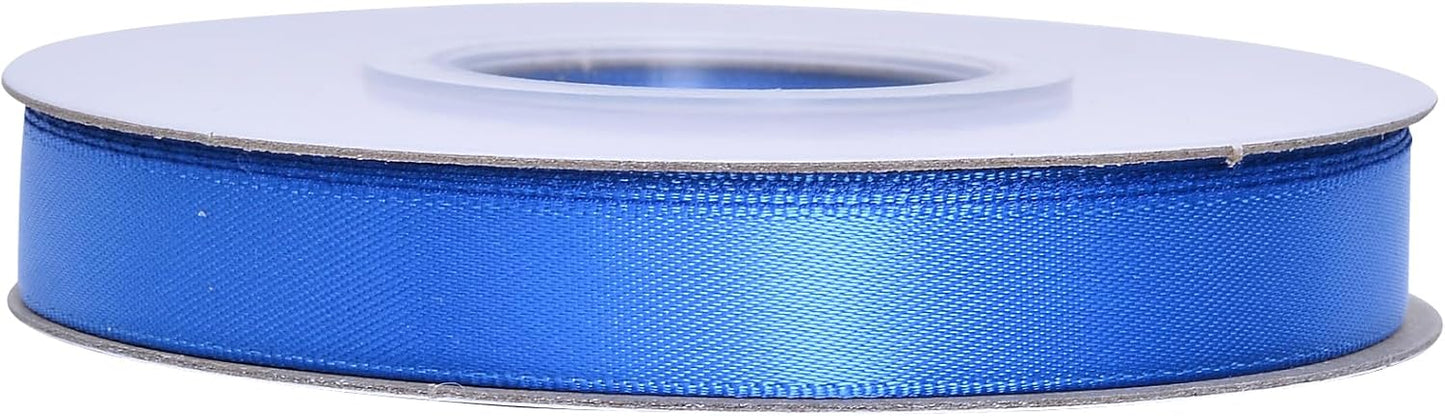 YAMA Royal Blue Double Faced Satin Ribbon 1/2 Inch 25 Yards Royal Blue Ribbon for Gift Wrapping Crafts Hair Bows Wedding Party Decoration
