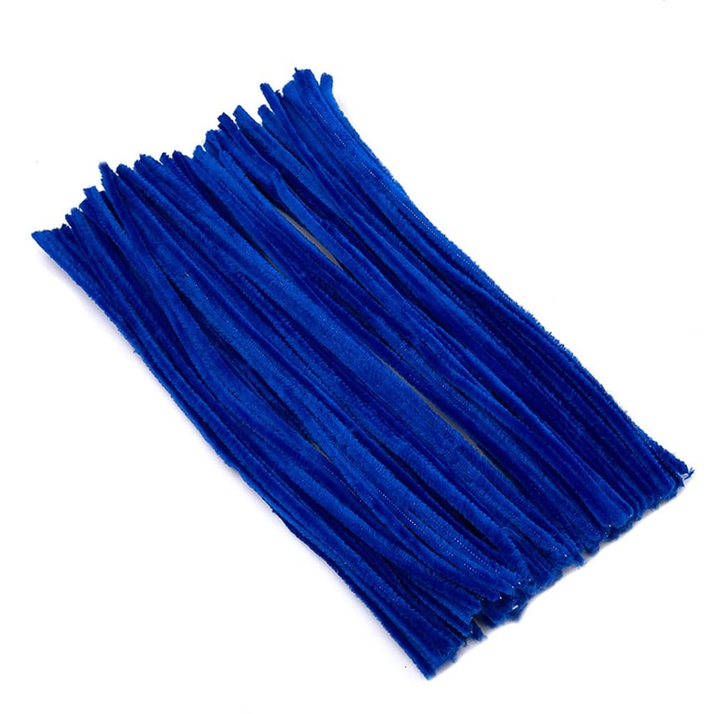 300 Pieces Pipe Cleaners Chenille Stem, 3 Pastel Candy Color Pipe Cleaners Set for Pipe Cleaners DIY Arts Crafts Decorations, Chenille Stems Pipe Cleaners (Blue)