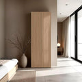 Soham Closet System Eco-Friendly Bedroom Organizer in Macadamia Finish by Unknown