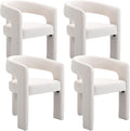 BESTANO Set of 4 Modern Velvet Fabric Upholstered Dining Chairs by BESTANO