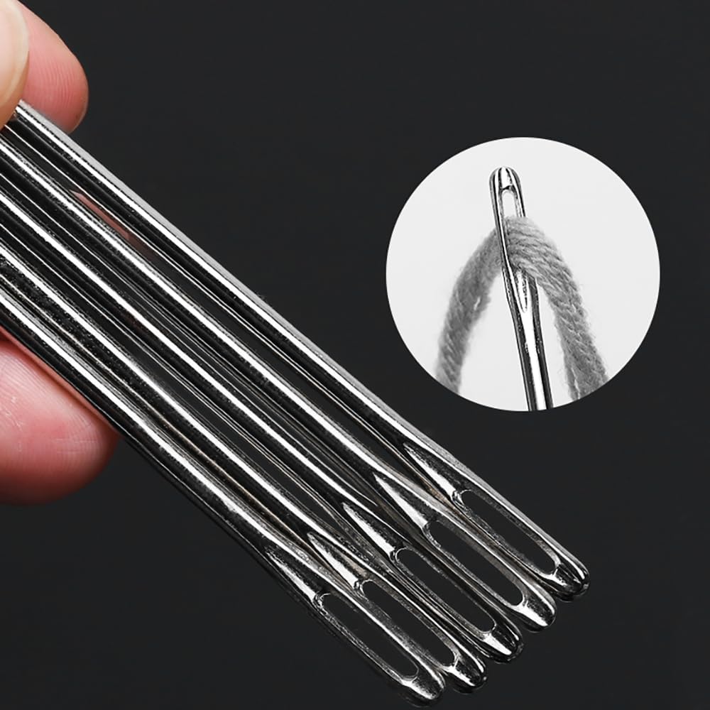 10" Professional Upholstery Needle 25cm length 3mm thickness, Big Eye Hand Sewing Needles for Stitching and Crafting Projects