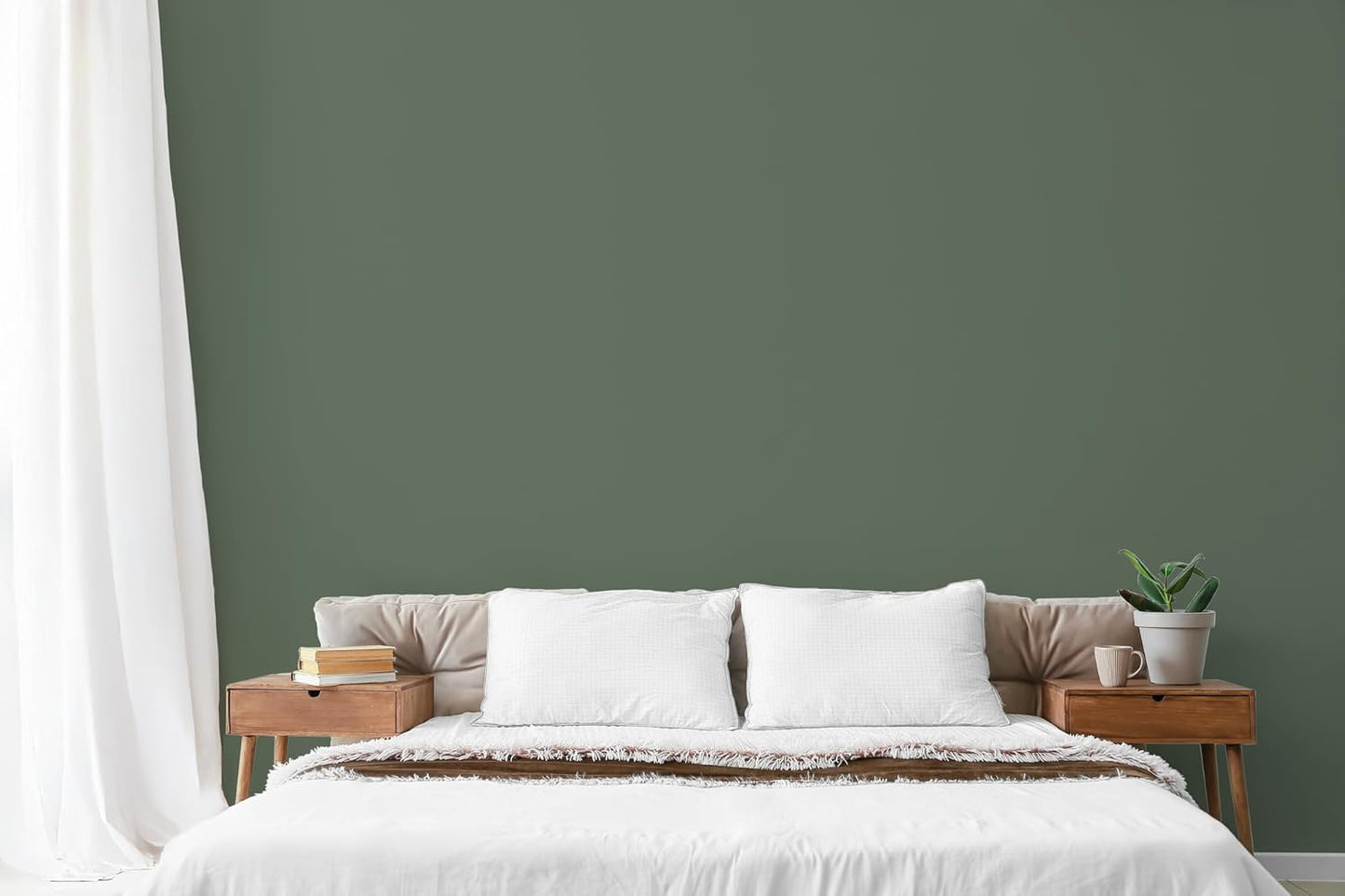 EVOLVE Paint & Primer: Environment-friendly, Eggshell with One-coat Coverage for Interior & Exterior surfaces (Ivy Green, 5-Gallon)