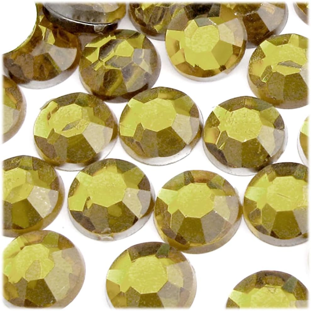 The Crafts Outlet 72pc Flatback Acrylic Rhinestones Round 20mm - Jet Black