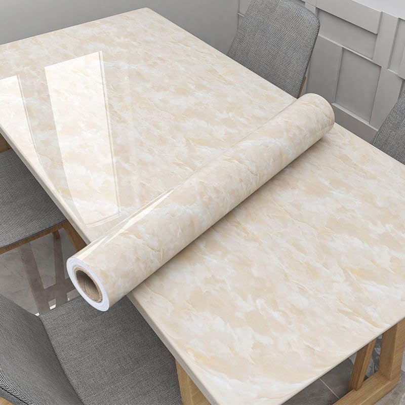 Yancorp Cream White Contact Paper Removable Wallpaper Peel and Stick - Image 6