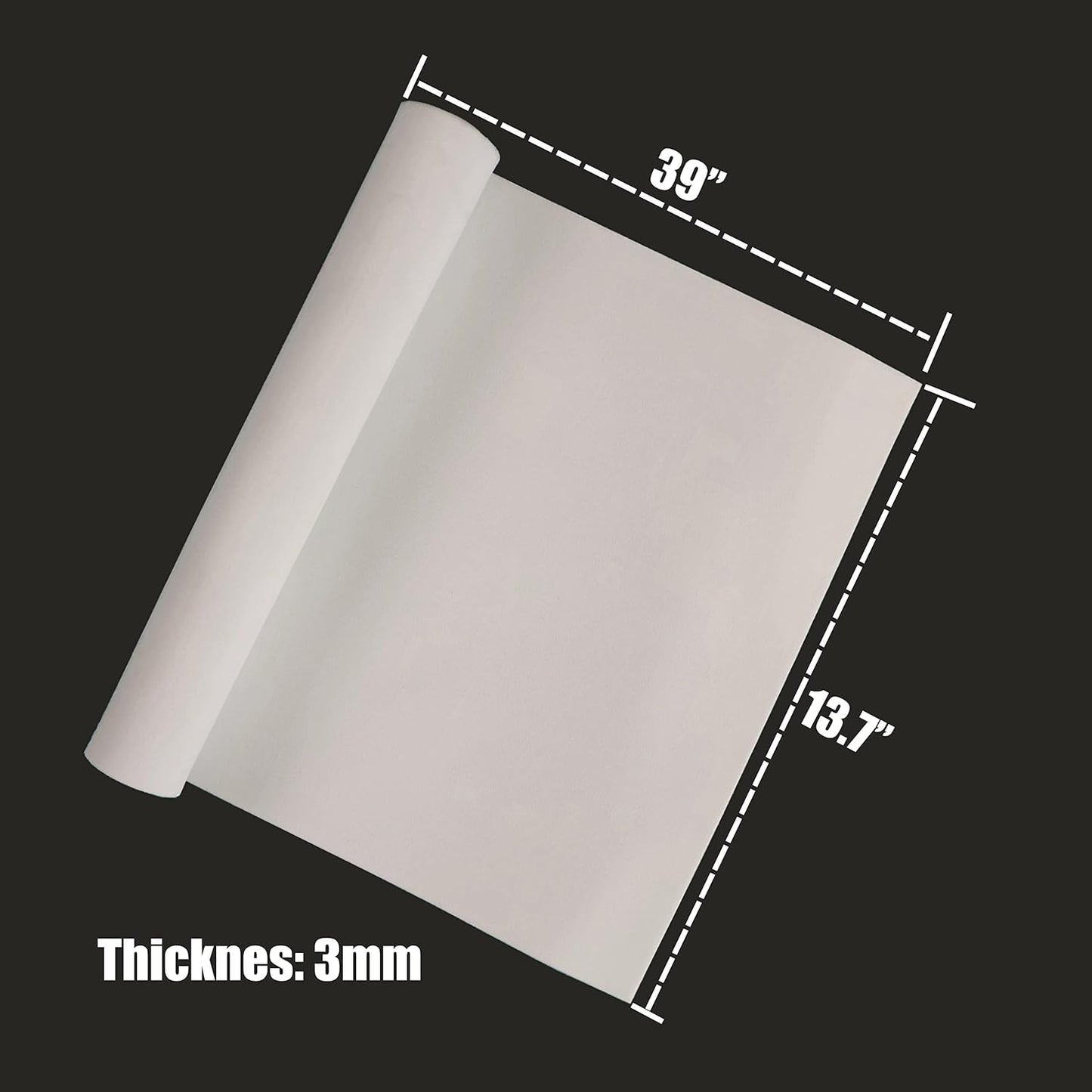 OISAKLD EVA Foam 2mm-10mm 13.7"×39" Craft Foam Sheet 74 kg/m³ Cosplay Foam for Craft Model Cosplay 3mm