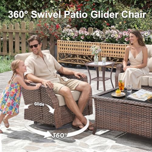 Luxury 9 Pieces Outdoor Patio Furniture Set-All Weather Wicker Outdoor Furniture - Image 3