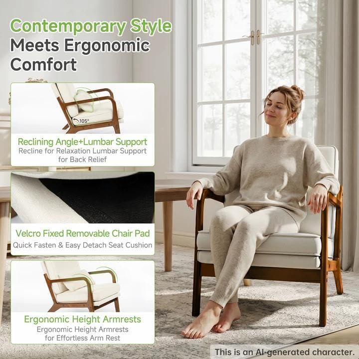 Real Relax Chenille Armchair - Image 6
