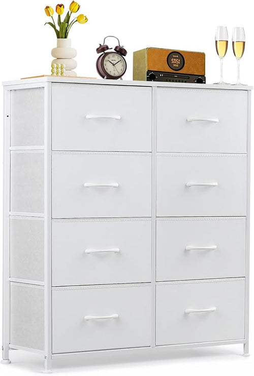 8-Drawer Dresser for Bedroom, Anti-Tip Tall Storage Organizer Chest of Drawers by SageNest