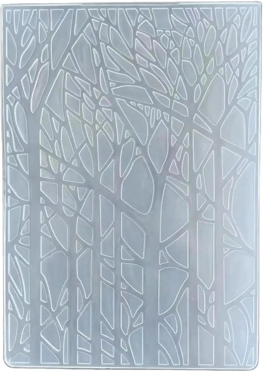 NZJ Merry Christmas Forest Tree Plastic Embossing Folders for Card Making Scrapbooking and Other Paper Crafts (3)