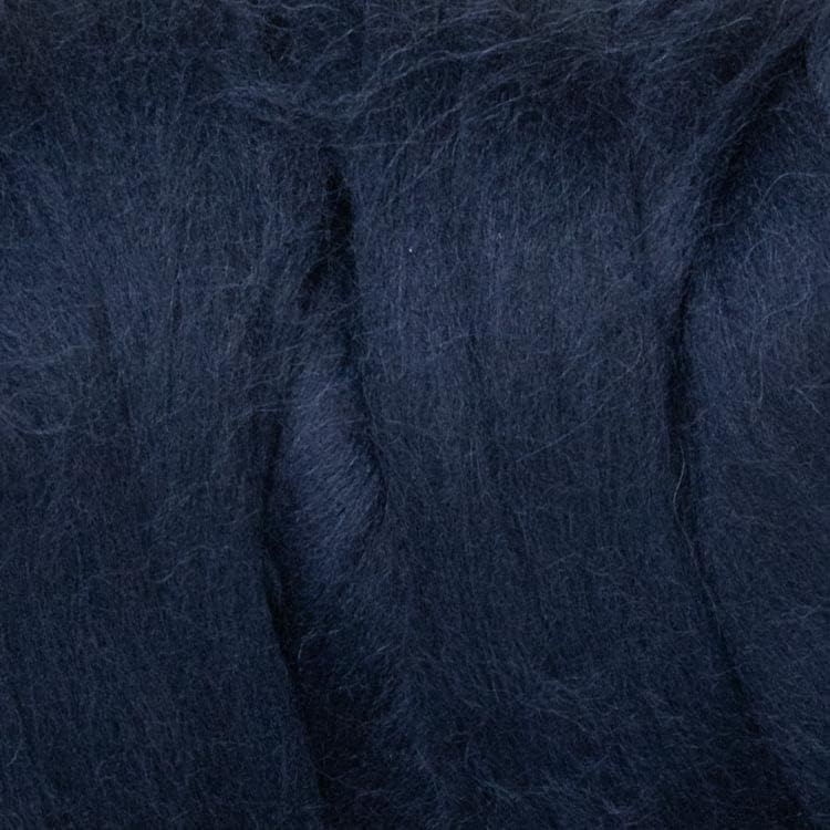 Kondoos Colored Natural Wool roving, 8 OZ. Best Wool for Needle Felting, Wet Felting, handcrafts and Spinning. (Blue Navy)