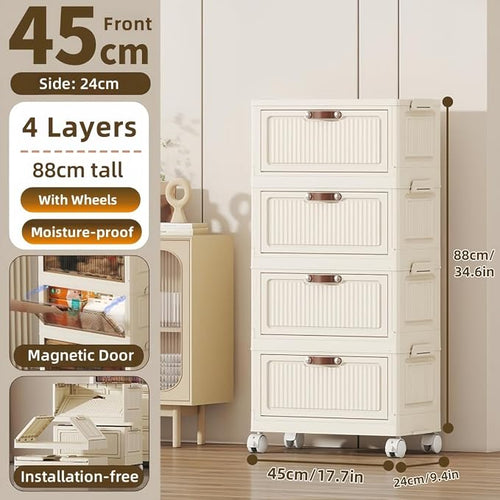 4-Tier Foldable Storage Cabinet - Image 2