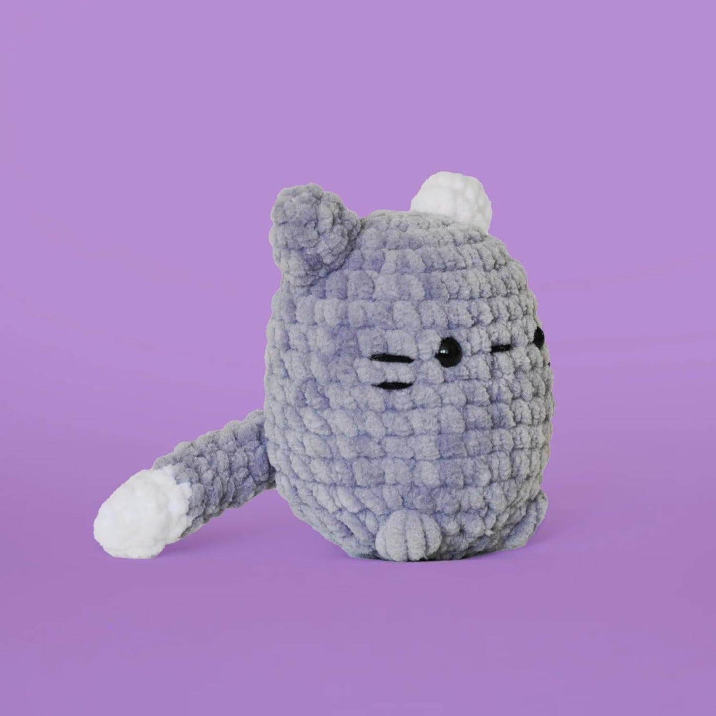 THE GOOKIE Amigurumi Crochet Kit for Beginners – DIY Crochet Kit with Yarn, Hook, Eyes & Stuffing – Easy Starter Set with Video Tutorials – Cute Plush Toy Craft Gift for Kids, Teens & Adults (Cat)