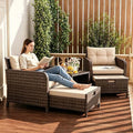 LHBcraft 5 Piece Patio Furniture Set, PE Wicker Outdoor Furniture Set by LHBcraft-US