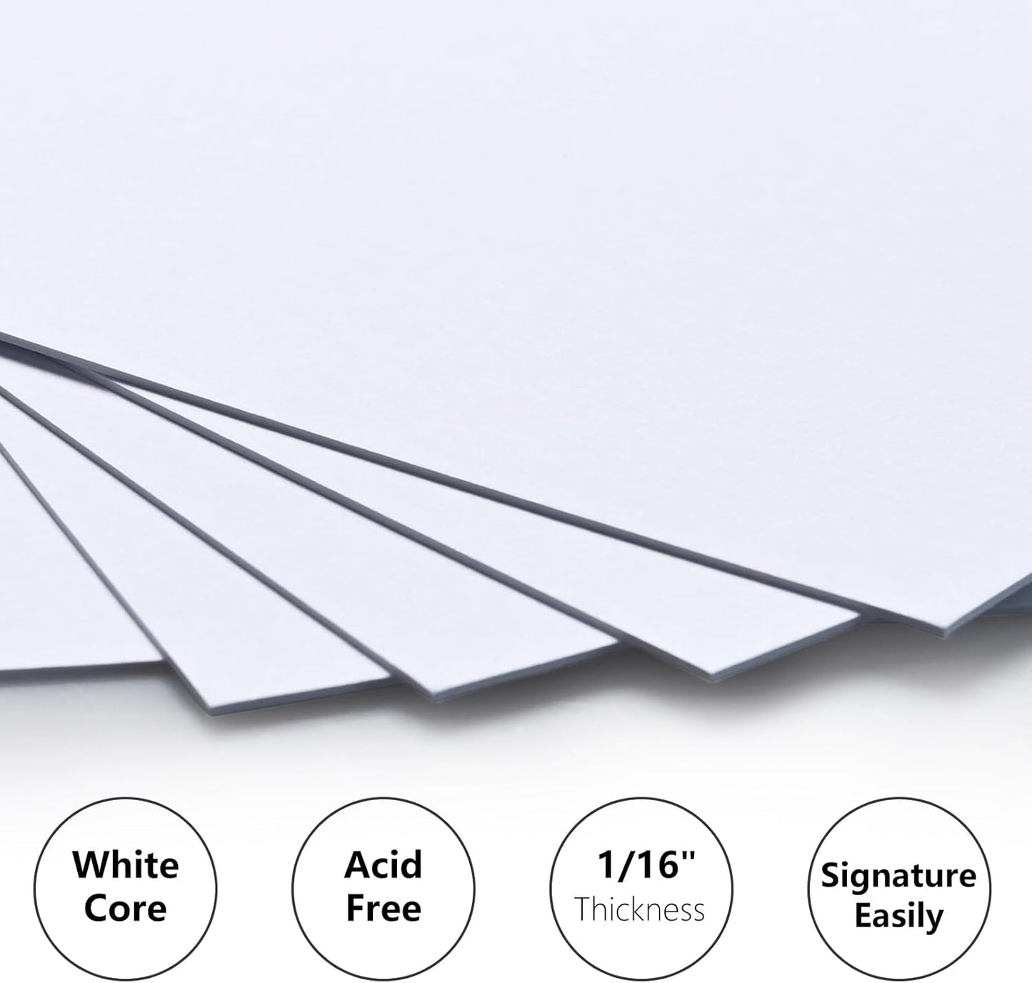 Egofine 14 Pack Mat Board, 11x14 Backing Board, Acid Free White Uncut Mat Board for Photos, Pictures, Frames, Artworks and Paints