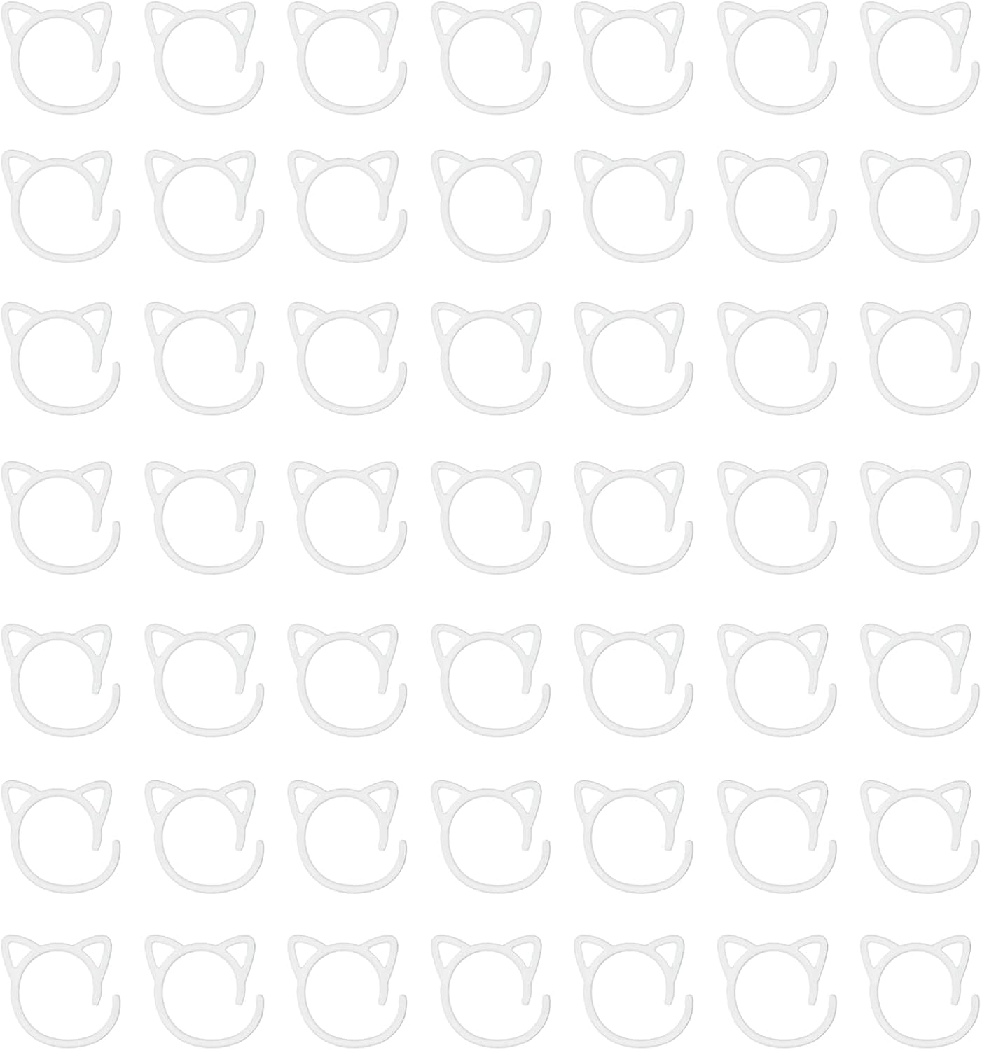 uxcell 50pcs Stitch Markers, Spiral Stitch Markers Crochet Needle Clip Counter Knit Ring Crochet Locking Sewing Accessories for DIY Handcraft Knitting and Crocheting, White